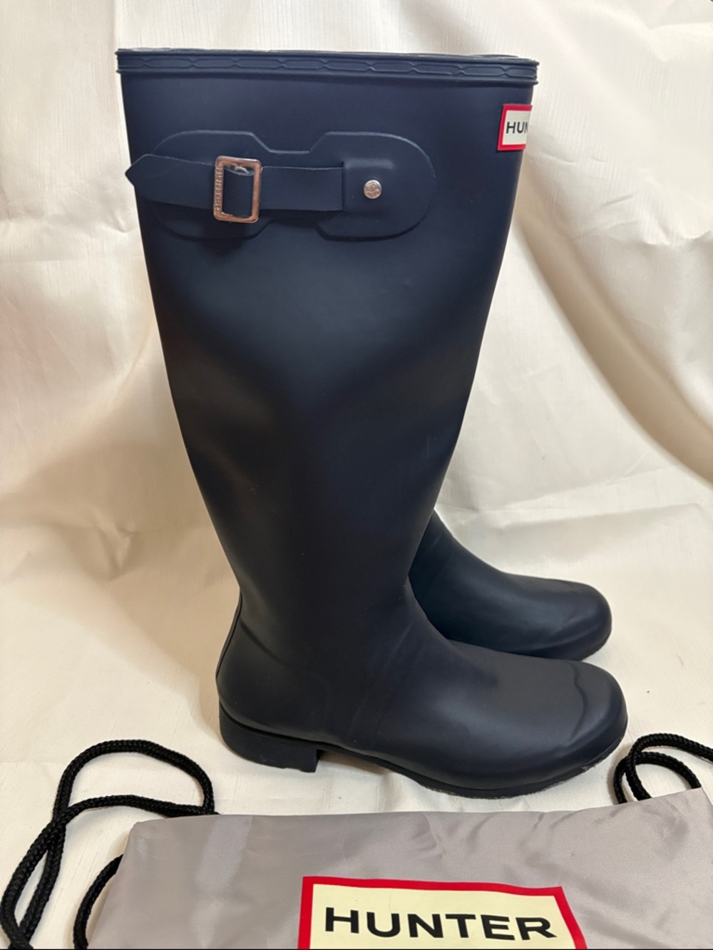 Hunter Original Tall Rain Boots - Navy (NO BOX) - Picture 3 of 7